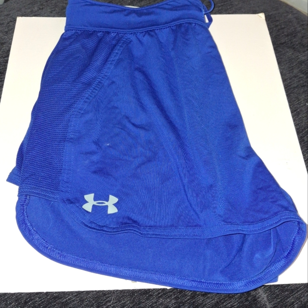 Ladies Under Armor royal blue athletic shorts